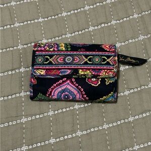 Vera Bradley Black and Pink Floral Wallet